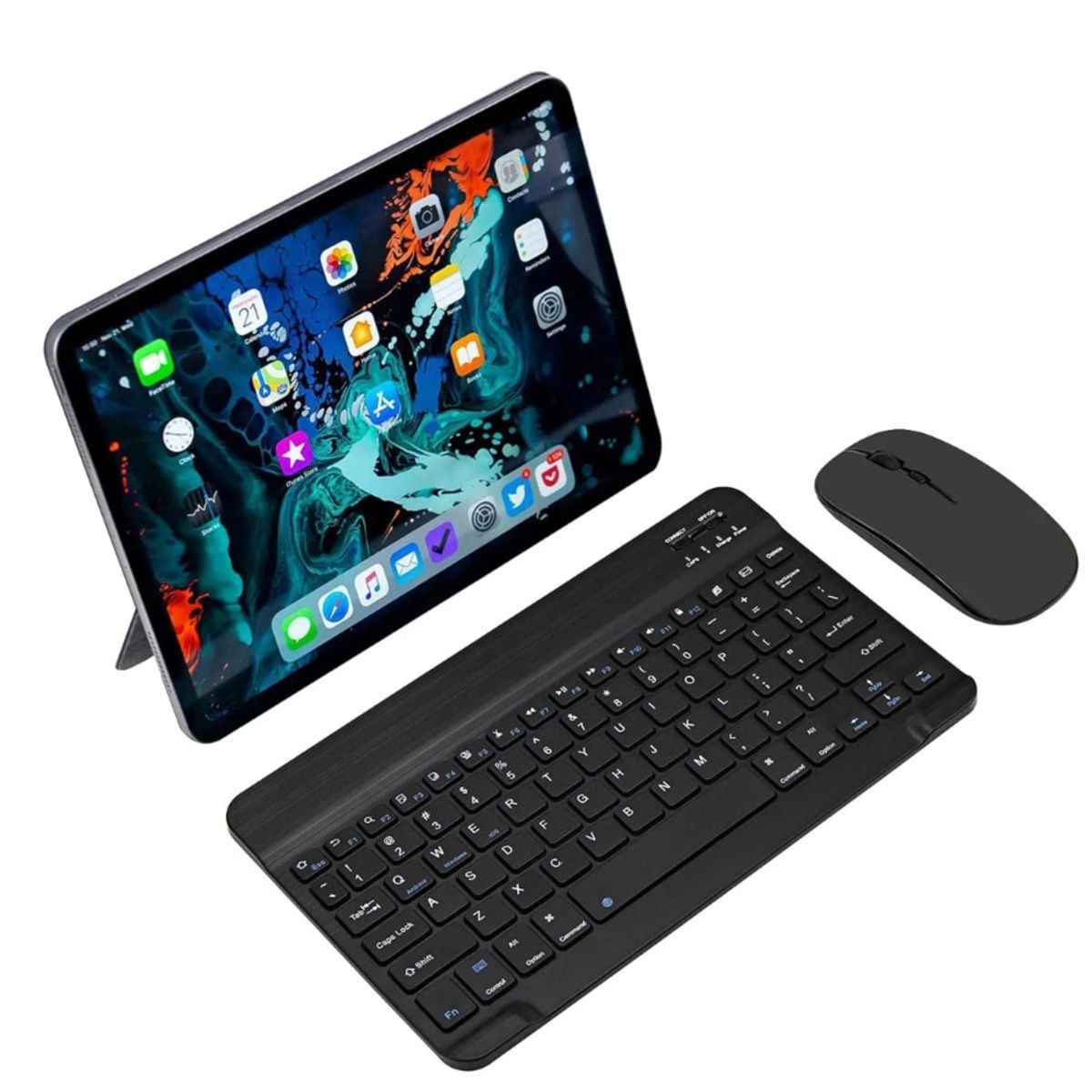 PIX LINK - Combo Teclado + Mouse Bluetooth Universal  Ideal para Tablet Celular y PC