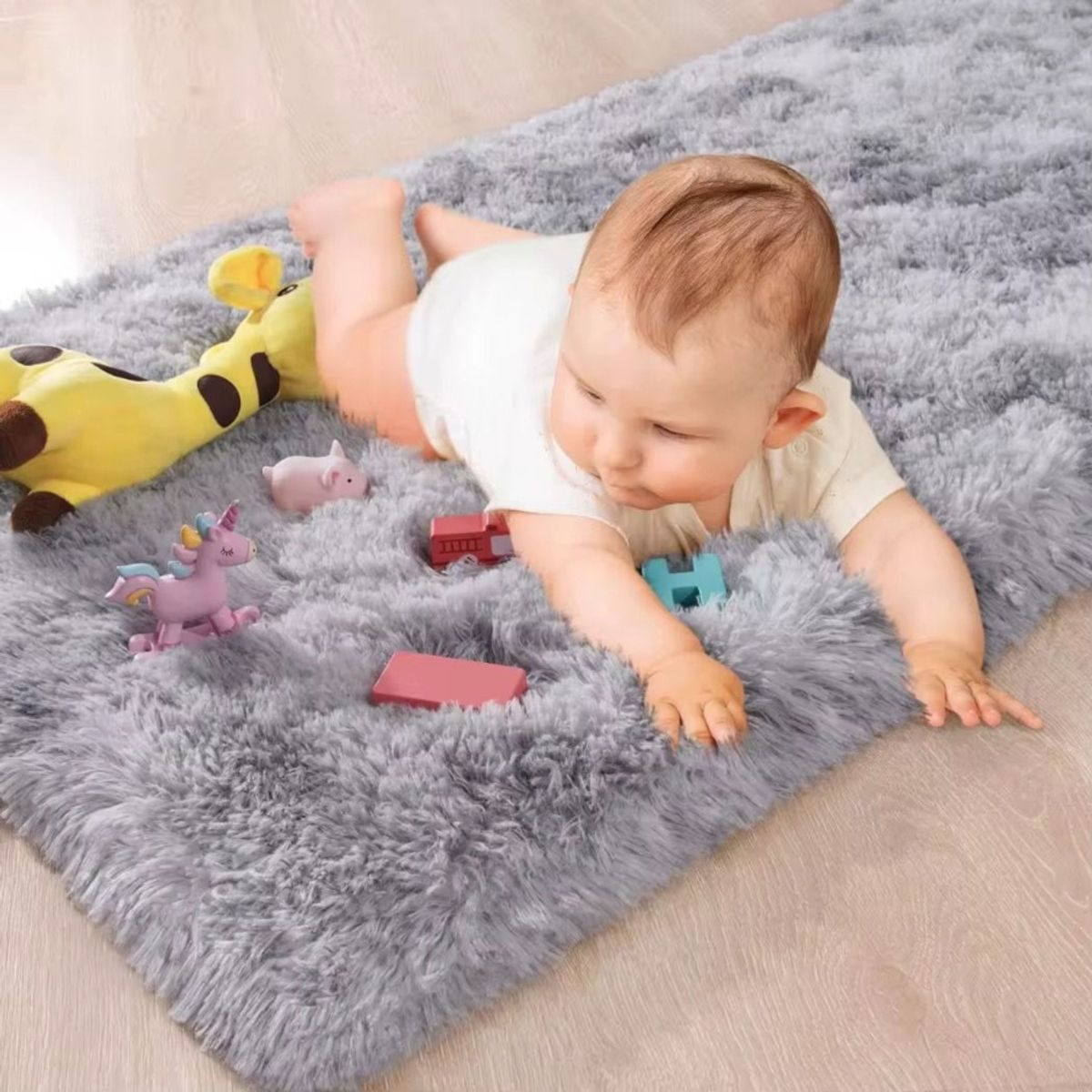 PIX LINK - Alfombra para Peluda Sala Habitación Pie De Cama 60150cm