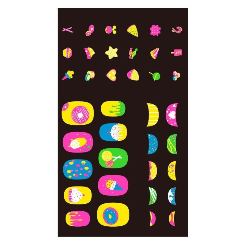 JUGANDO Y EDUCANDO - Juego Stickers De Uñas Infantiles Galletas Para Niños