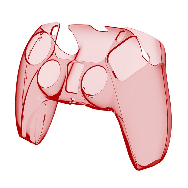 GENERICO - PROTECTOR ACRILICO ROJO TRANSPARENTE PARA CONTROL PS5 PLAY STATION.