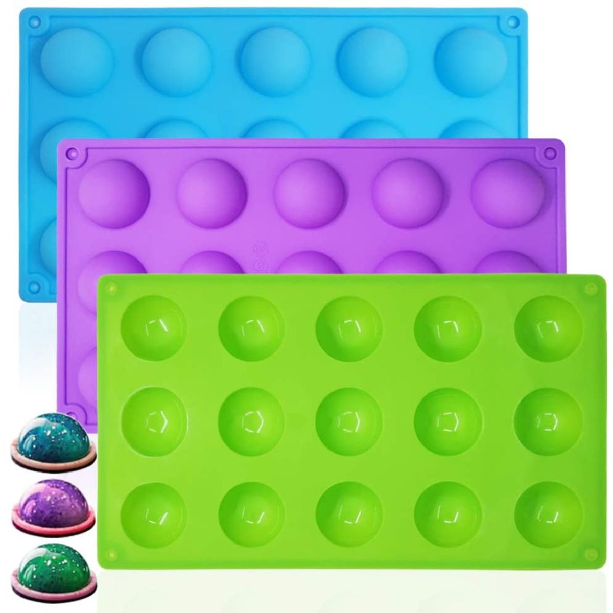 ORQUIDEA - Molde en silicona semiesfera x 15 cav