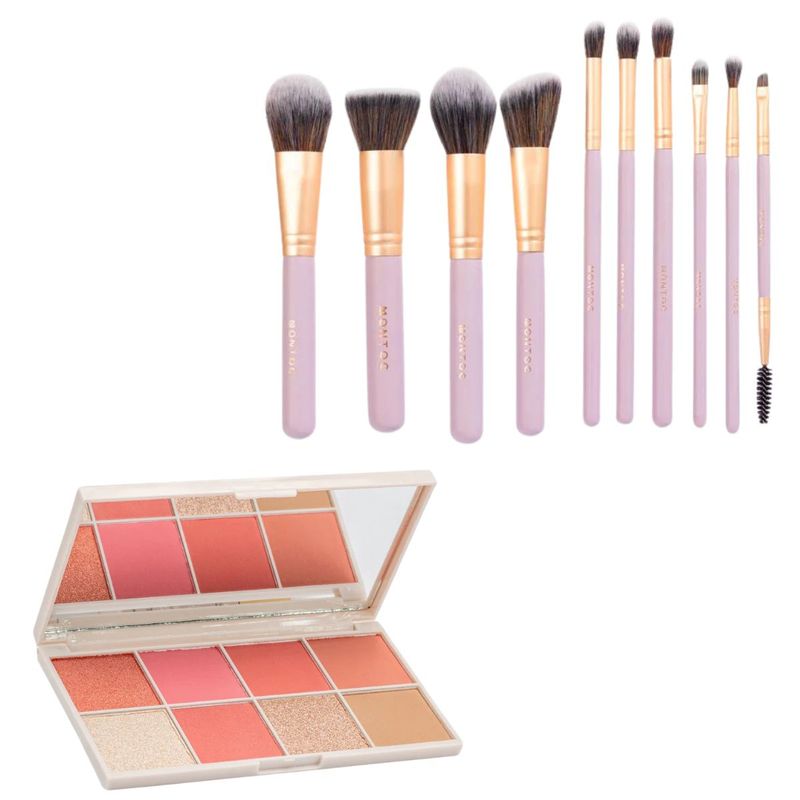 GENERICO - Brochas Montoc x10 + Paleta Light Set 8T Set Profesional