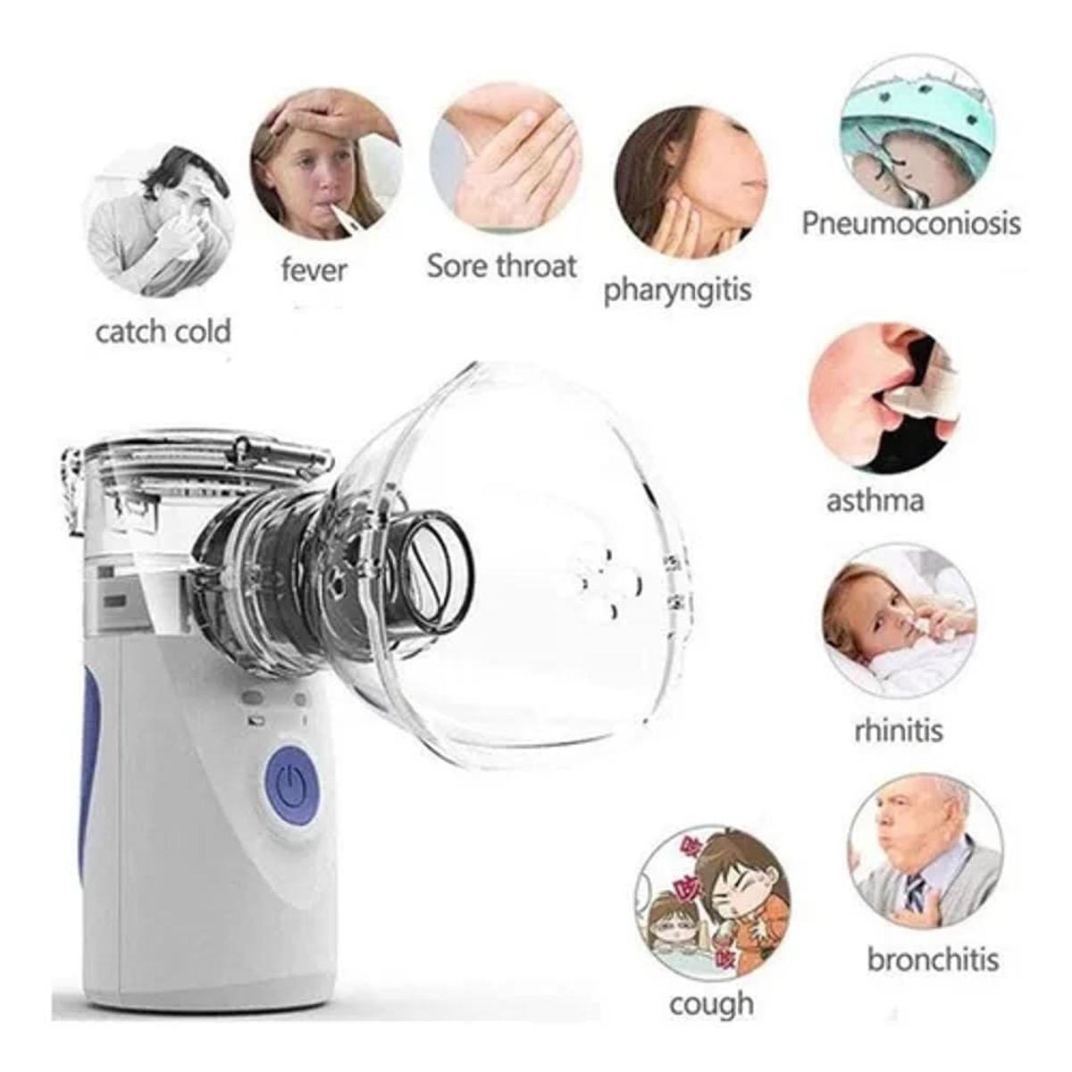 SKY - Nebulizador original Portátil + 2 Mascarillas