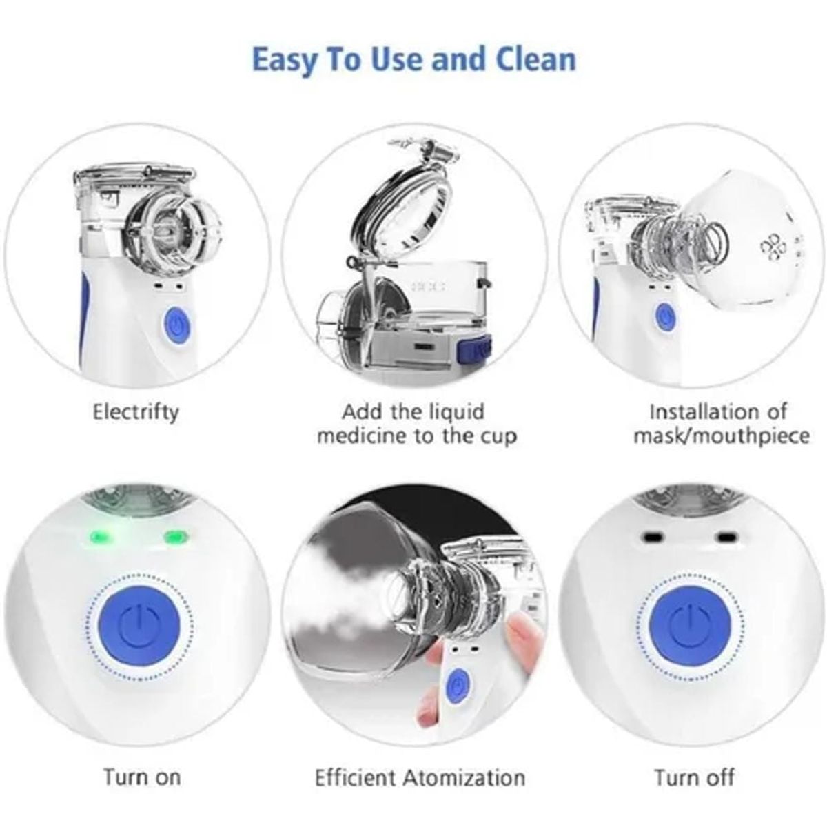 SKY - Nebulizador original Portátil + 2 Mascarillas