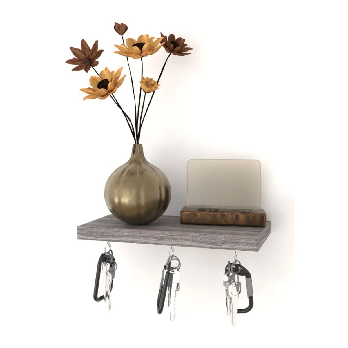 GENERICO - Repisa Perchero Llaves P-01  Decoración Hogar Moderna Color Humo