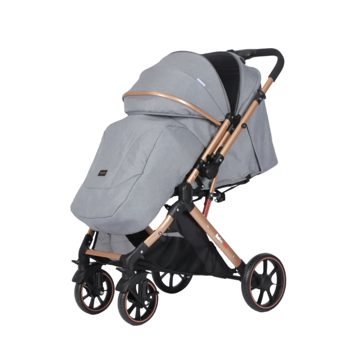 BABY ON - Coche de bebé BabyOn Evolution Reversible Gris+ Pañalera