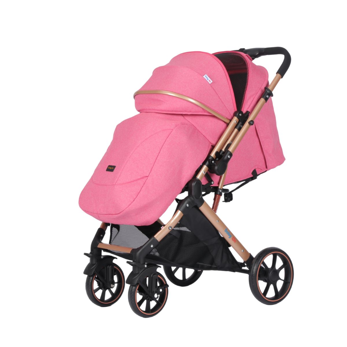 BABY ON - Coche de bebé BabyOn Evolution Reversible Fucsia + Pañalera