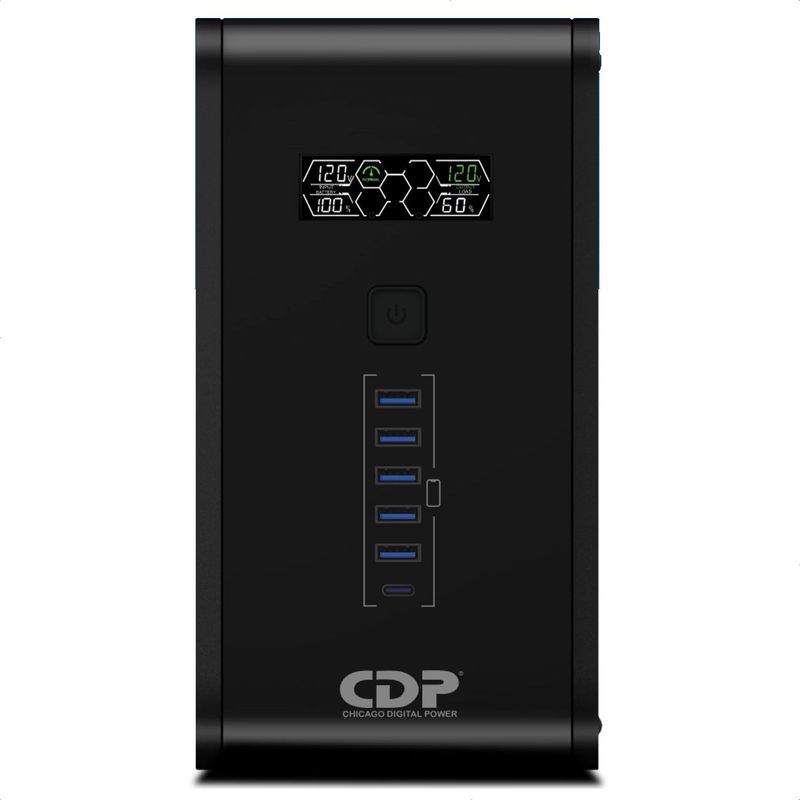 CDP - UPS Interactiva CDP R-smart 2010 2000va, 10 Tomas 6 USB, LCD