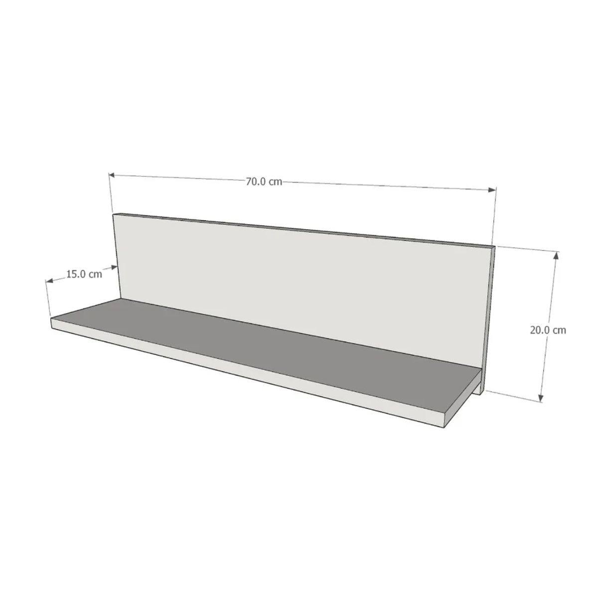 GENERICO - Repisa Flotante Modelo Genova  Decoración Moderna Lujosa Chantilli