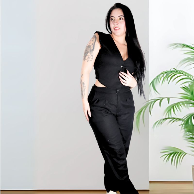 ATOGOB - Conjunto Pantalon Bota Ancha  y Chaleco