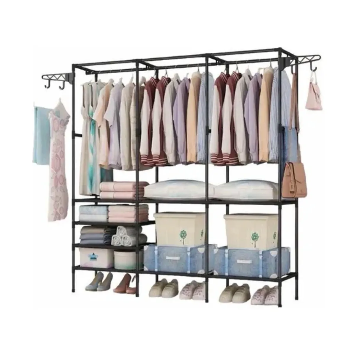 GENERICO - Organizador Closet Calzado Perchero 3 Espacios Multifuncion