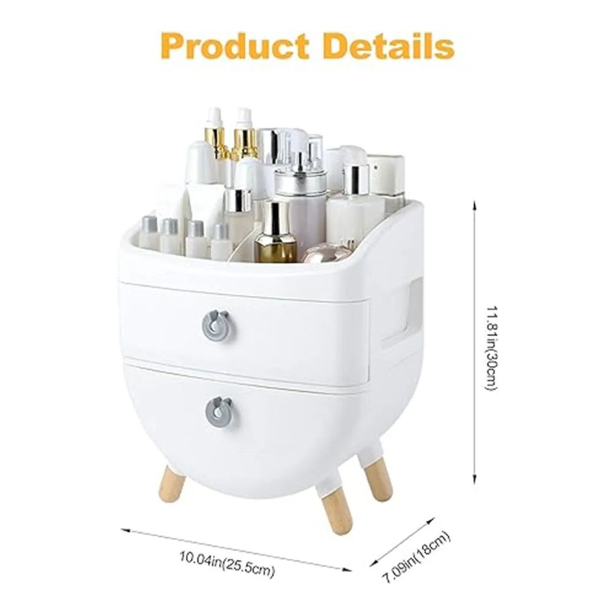 GENERICO - Organizador De Almacenamiento De Maquillaje, 2 Cajones