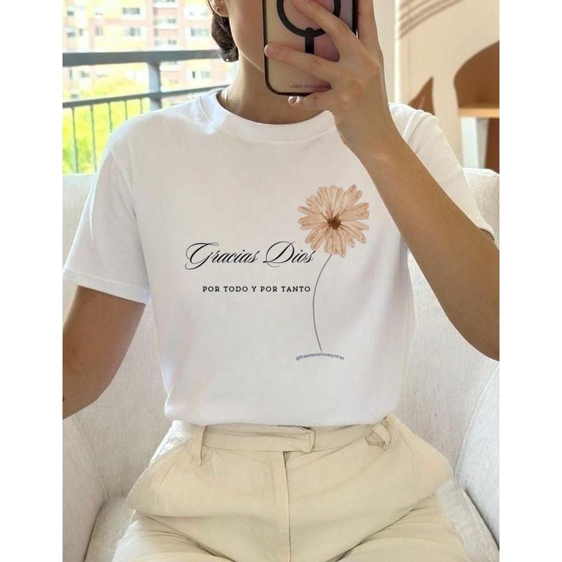 ISMI - Camiseta Cristiana Mujer Manga Corta Poli Algodón Ismi