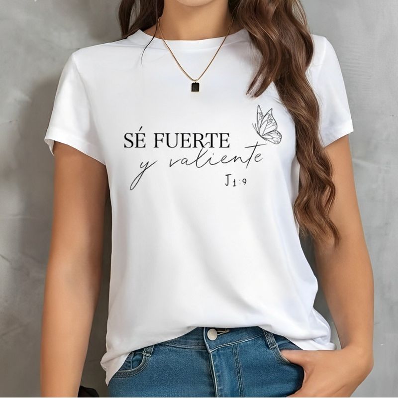 ISMI - Camiseta Cristiana Mujer Manga Corta Poli Algodón Ismi