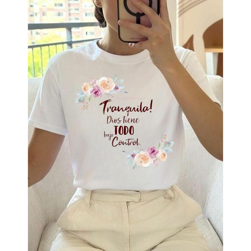 ISMI - Camiseta Cristiana Mujer Manga Corta Poli Algodón Ismi