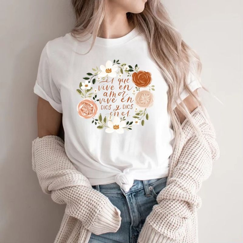 ISMI - Camiseta Cristiana Mujer Manga Corta Poli Algodón Ismi