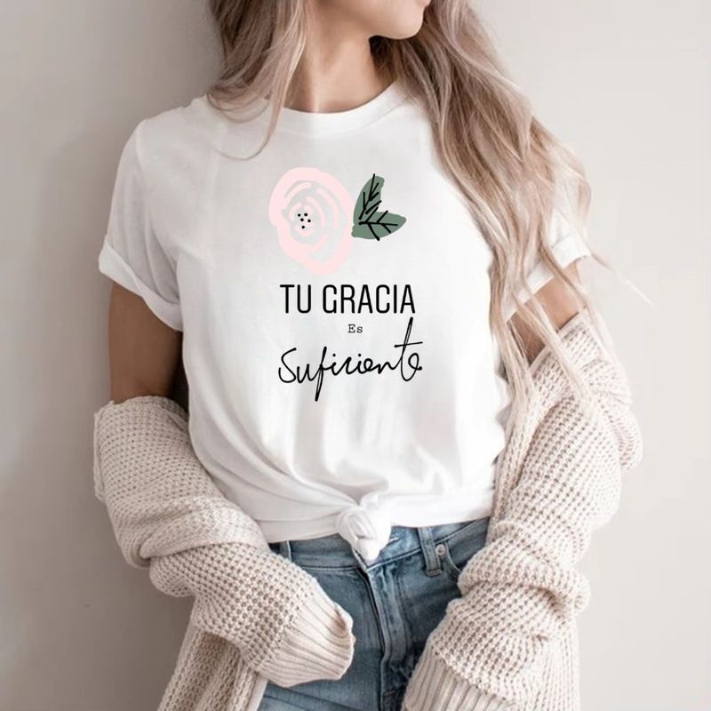 ISMI - Camiseta Cristiana Mujer Manga Corta Poli Algodón Ismi.