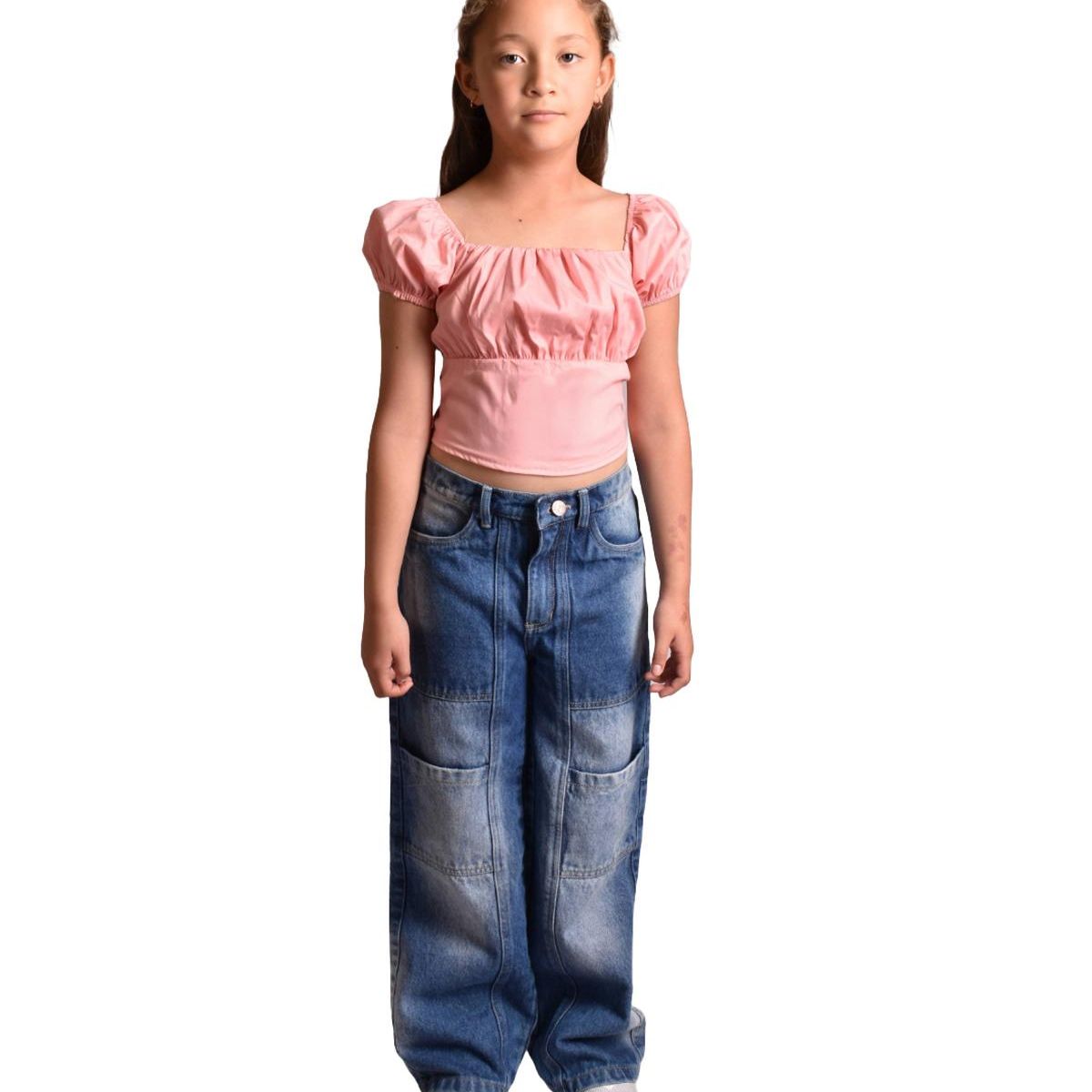 BIGBOYS - Blusa Recogido Salmon Niña