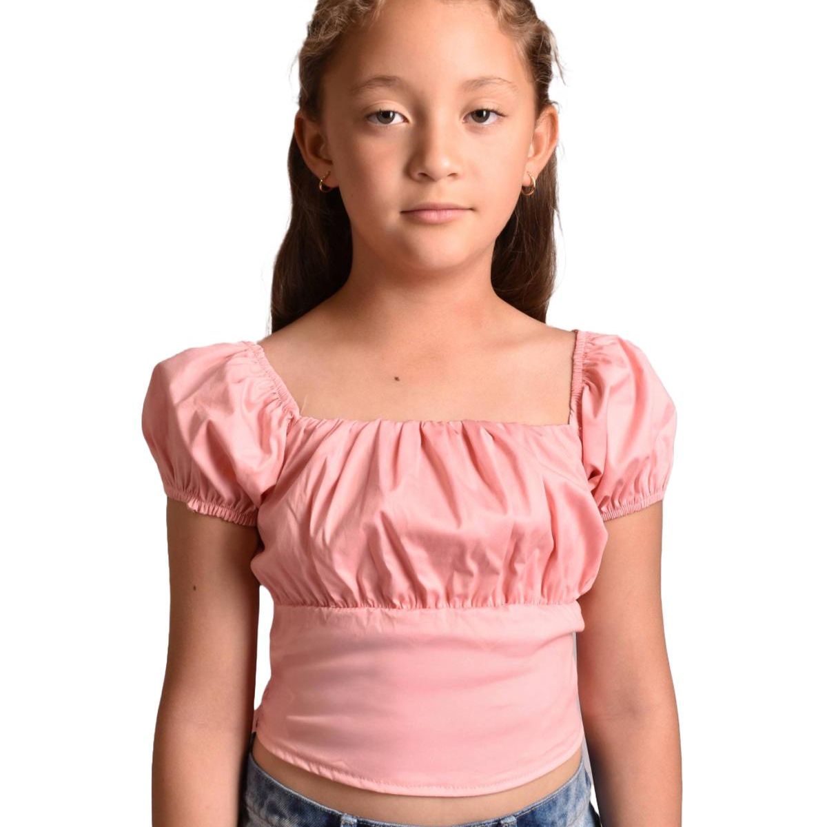 BIGBOYS - Blusa Recogido Salmon Niña