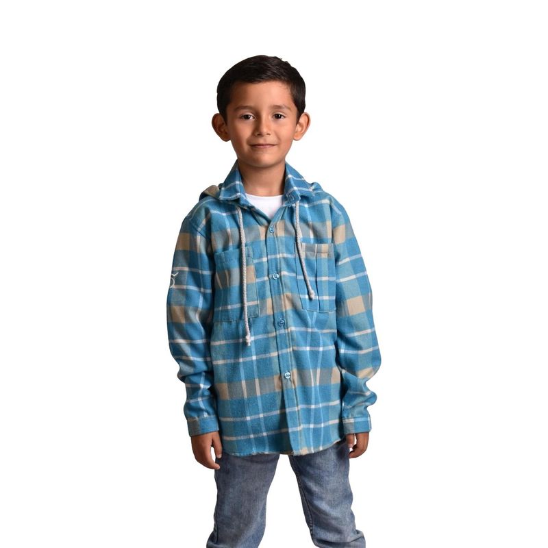 BIGBOYS - Camisa Leñador Azul Niño