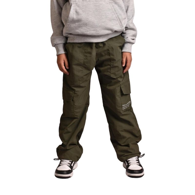 BIGBOYS - Pantalón Parachute Verde Niño