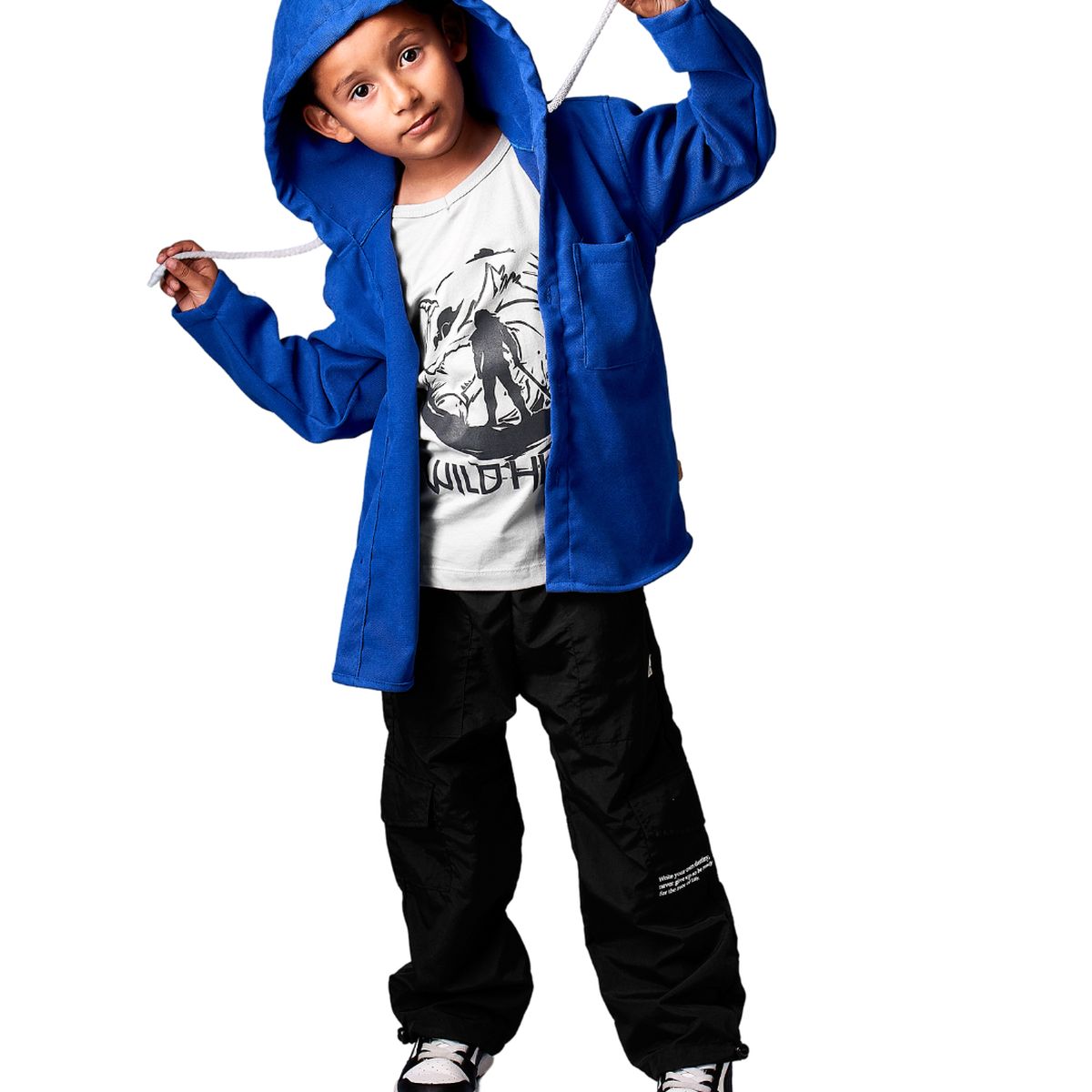 BIGBOYS - Camisa Pana Manga Larga Azul Rey