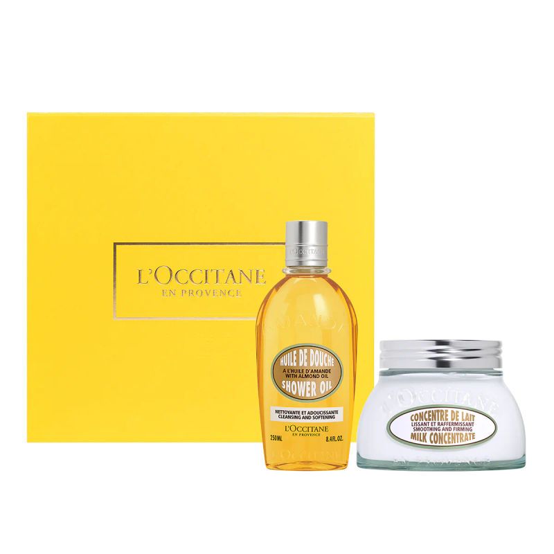 LOCCITANE - Dúo Aceite de Ducha y Concentrado de Leche Almendras