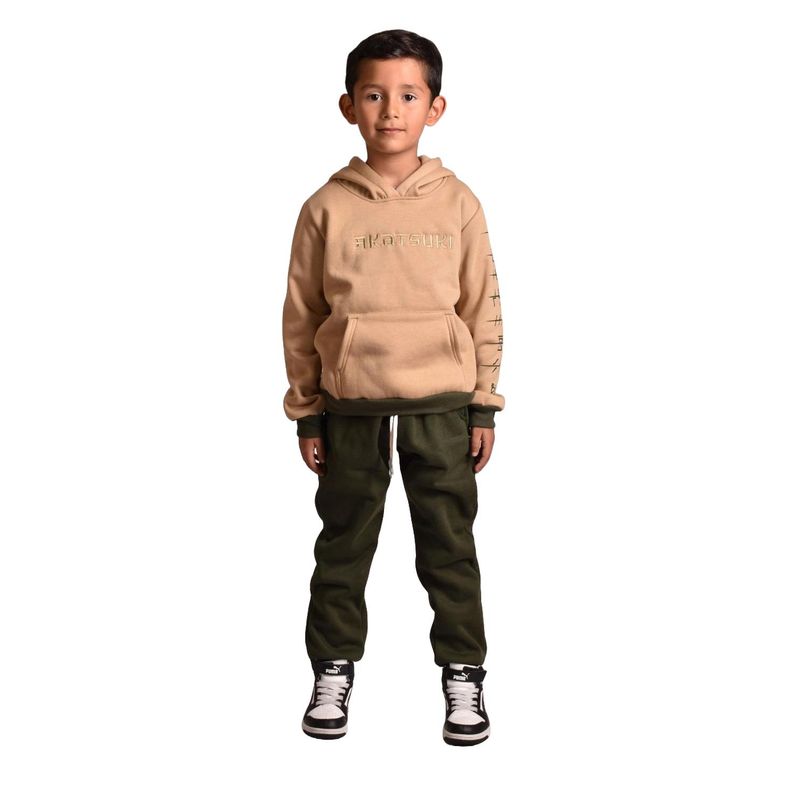 BIGBOYS - Conjunto Sudadera Capota Naruto Beige Niño