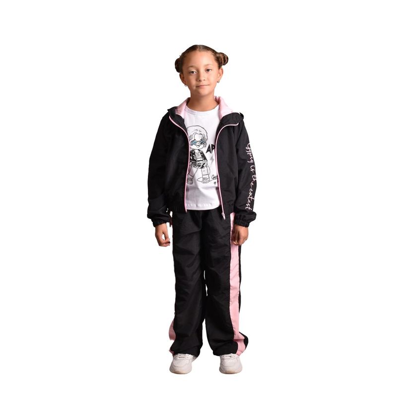 BIGBOYS - Conjunto Sudadera Nautica Negra Niña