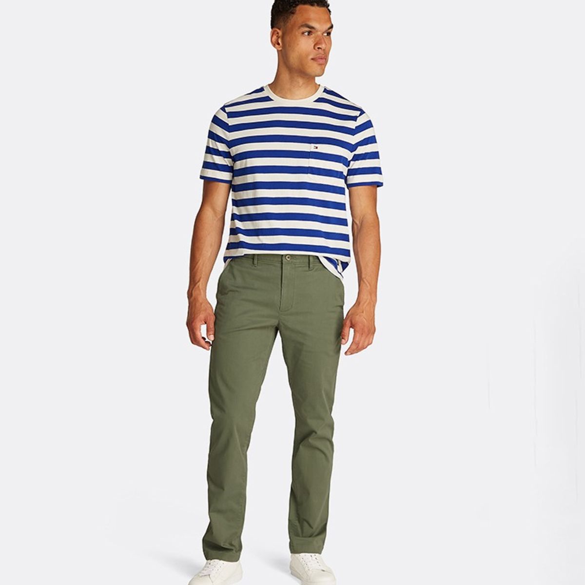 TOMMY HILFIGER - Pantalón verde chino Denton con pierna recta Tommy Hilfiger