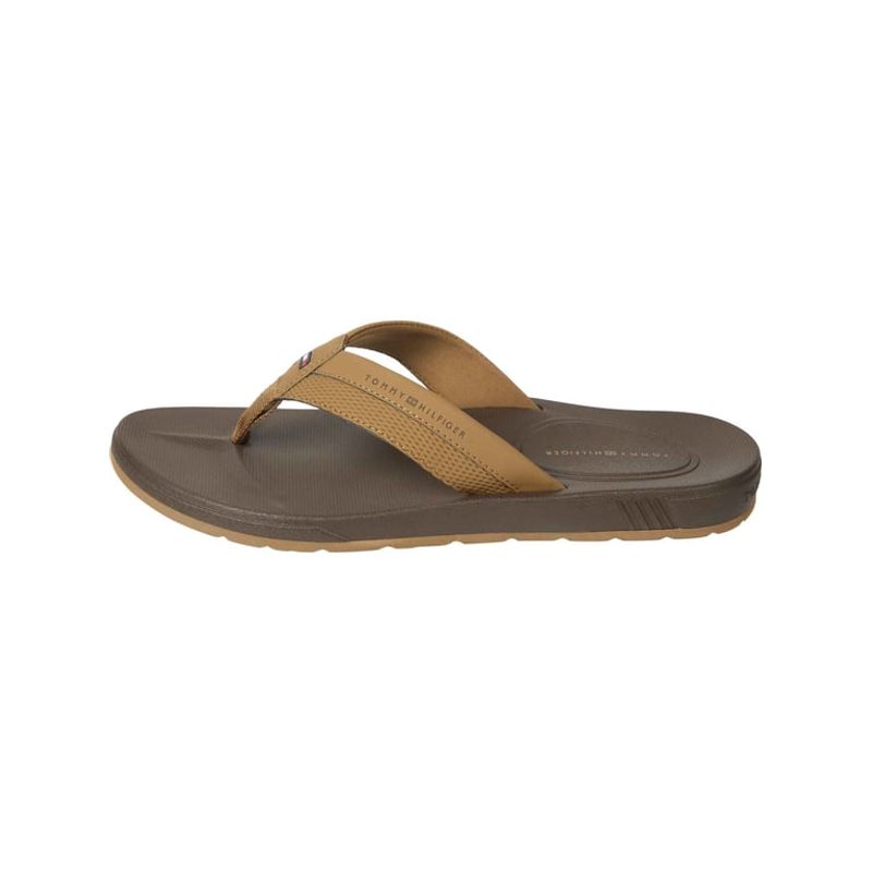 TOMMY HILFIGER - Sandalias khaki con logo en tiras texturizadas Tommy Hilfiger