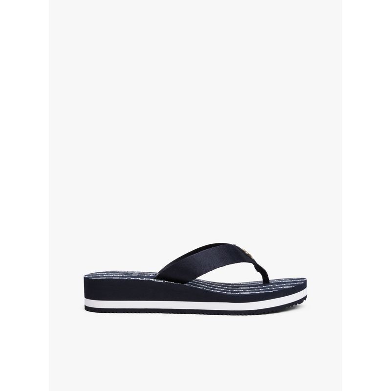 TOMMY HILFIGER - Sandalias azul de cuña con monograma TH Tommy Hilfiger