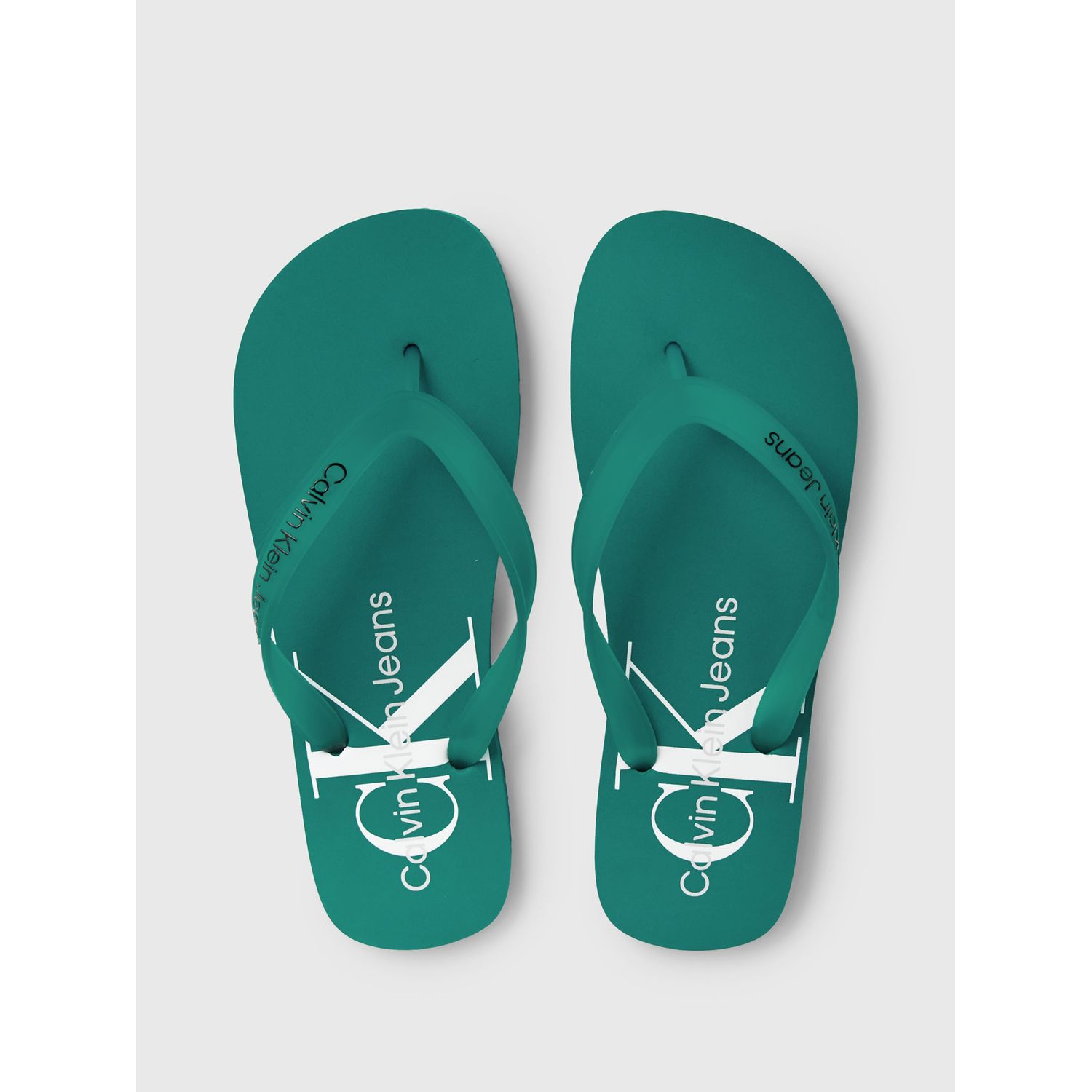 Sandalias Verde De Playa Con Monologo Calvin Klein CALVIN KLEIN