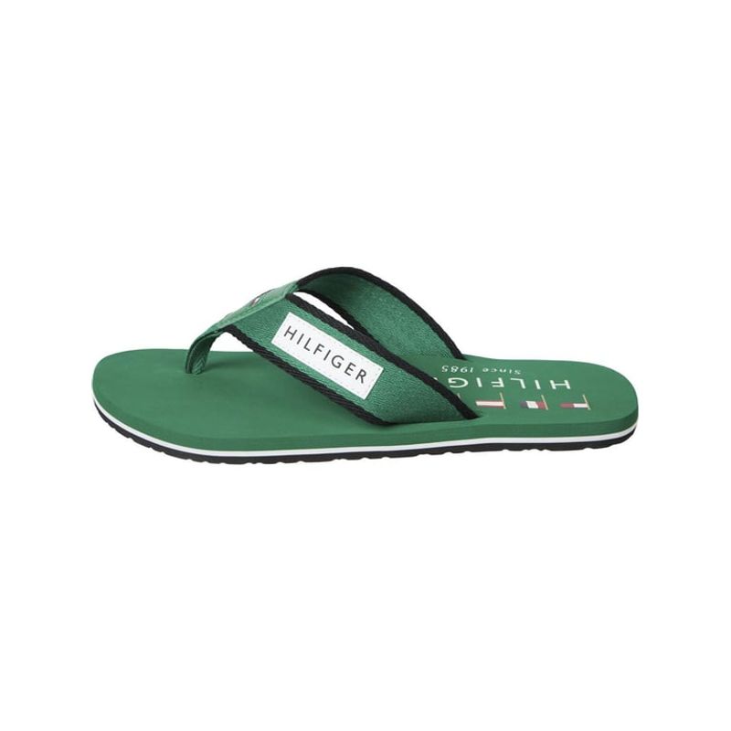 TOMMY HILFIGER - Sandalias verde con parche distintivo Tommy Hilfiger
