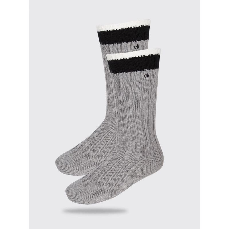 CALVIN KLEIN - Medias Negro Largas Con Monograma Ck Calvin Klein