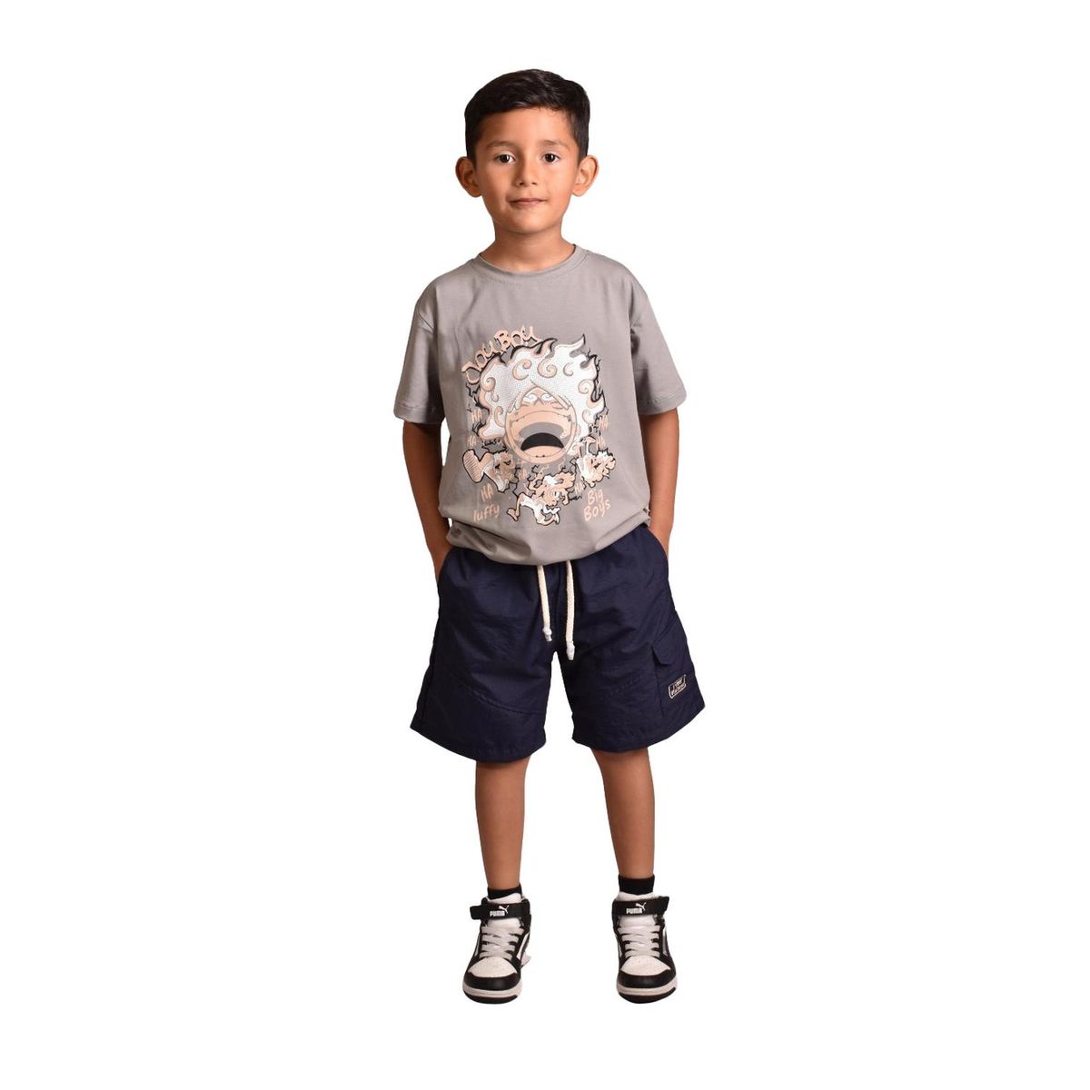 BIGBOYS - Pantaloneta Nautica Azul Niño