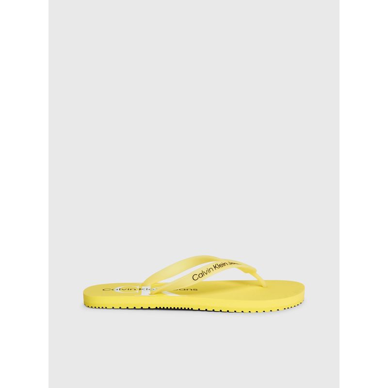 CALVIN KLEIN - Sandalias Amarillo De Playa Con Monologo Calvin Klein