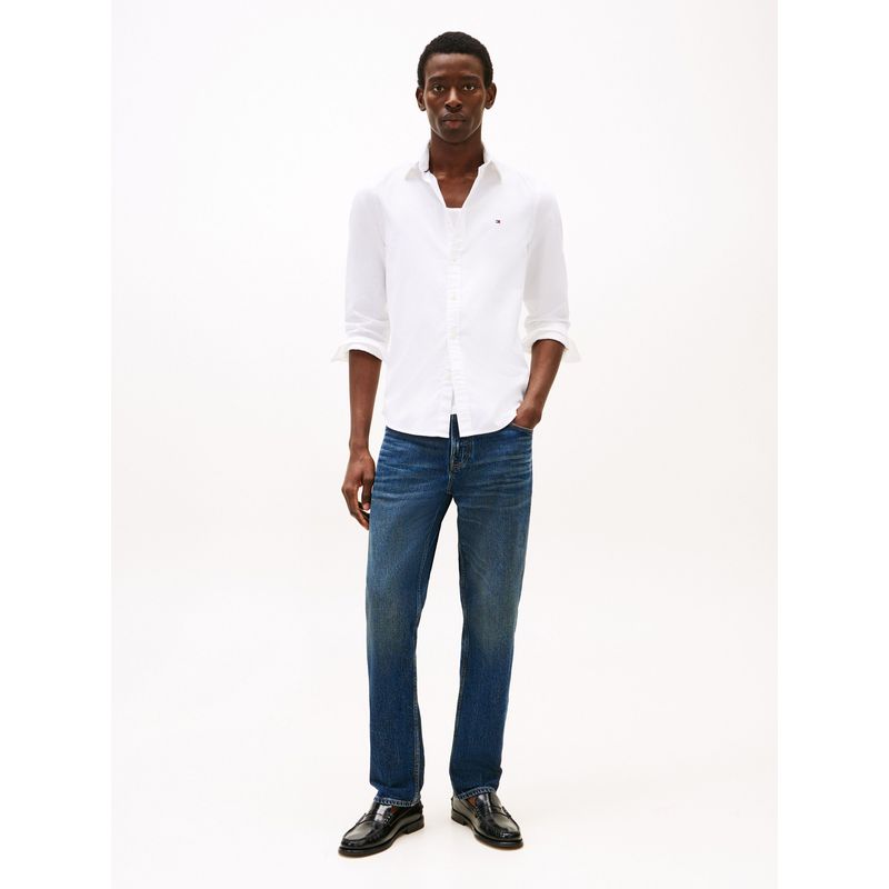 TOMMY HILFIGER - Camisa blanca TH Flex de corte slim Tommy Hilfiger