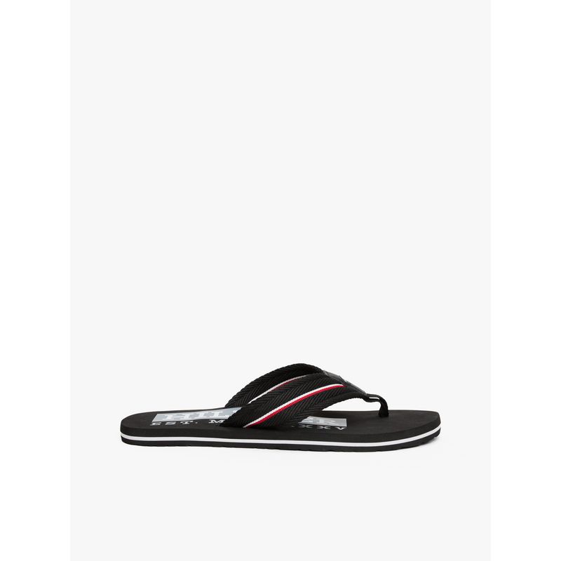 TOMMY HILFIGER - Sandalias negro con cinta distintiva Tommy Hilfiger