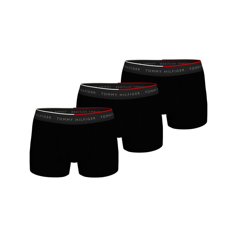 TOMMY HILFIGER - Pack negro de 3 boxer trunk Tommy Hilfiger