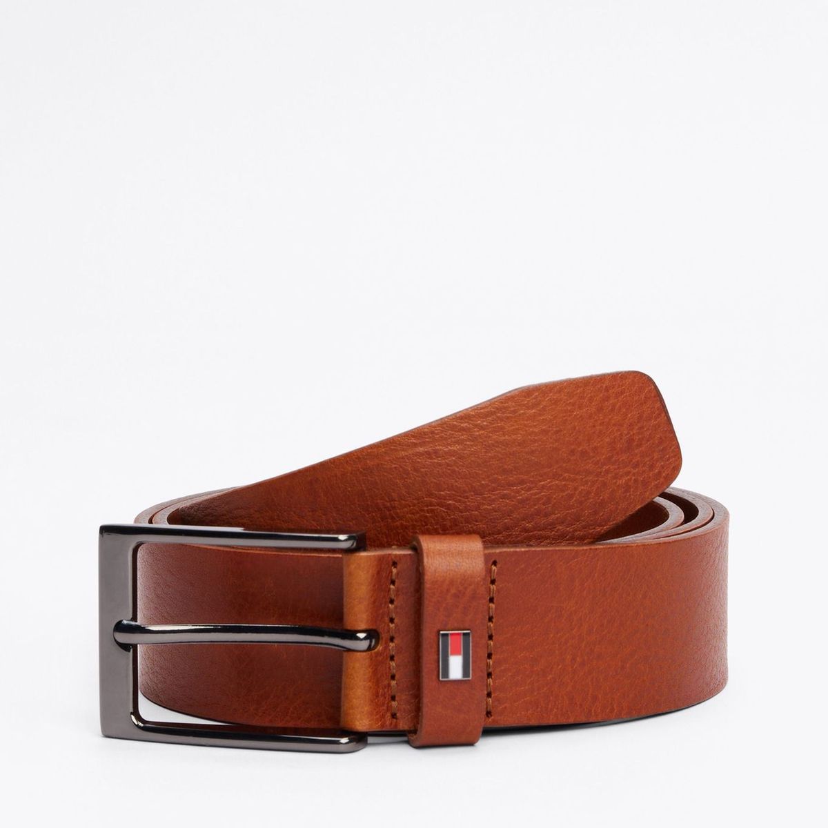 TOMMY HILFIGER - Cinturón marrón de cuero tonal Tommy Hilfiger