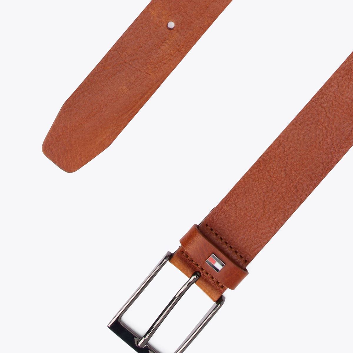 TOMMY HILFIGER - Cinturón marrón de cuero tonal Tommy Hilfiger