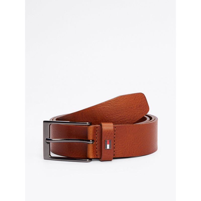 TOMMY HILFIGER - Cinturón marrón de cuero tonal Tommy Hilfiger