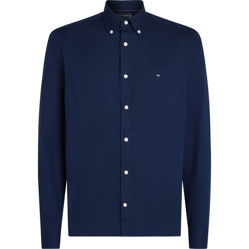 TOMMY HILFIGER - Camisa azul TH Flex de corte slim Tommy Hilfiger
