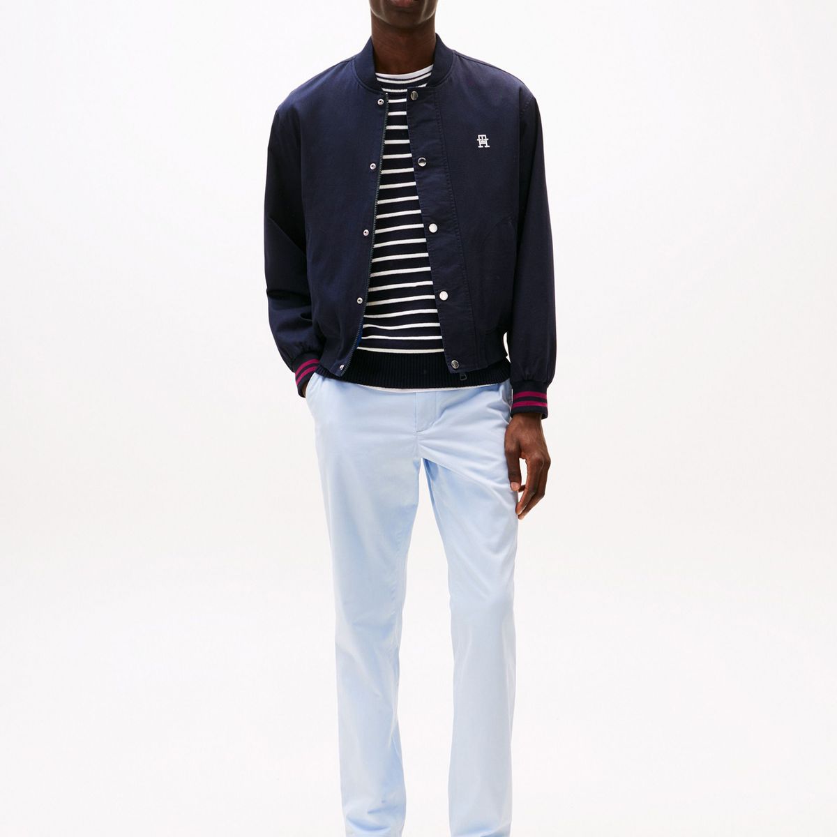 TOMMY HILFIGER - Pantalón celeste chino Denton con pierna recta Tommy Hilfiger