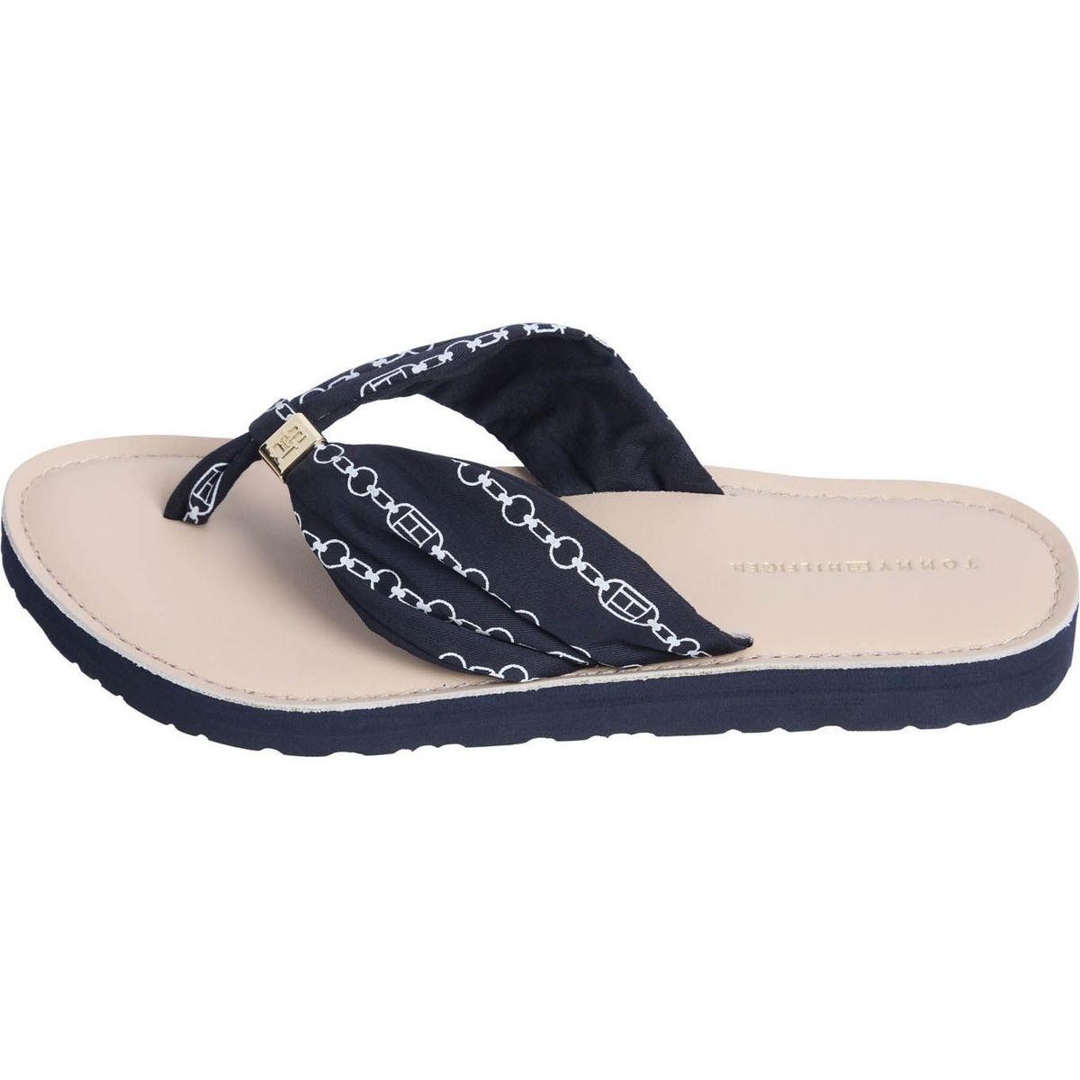 TOMMY HILFIGER - Sandalias azul elevadas con logo Tommy Hilfiger