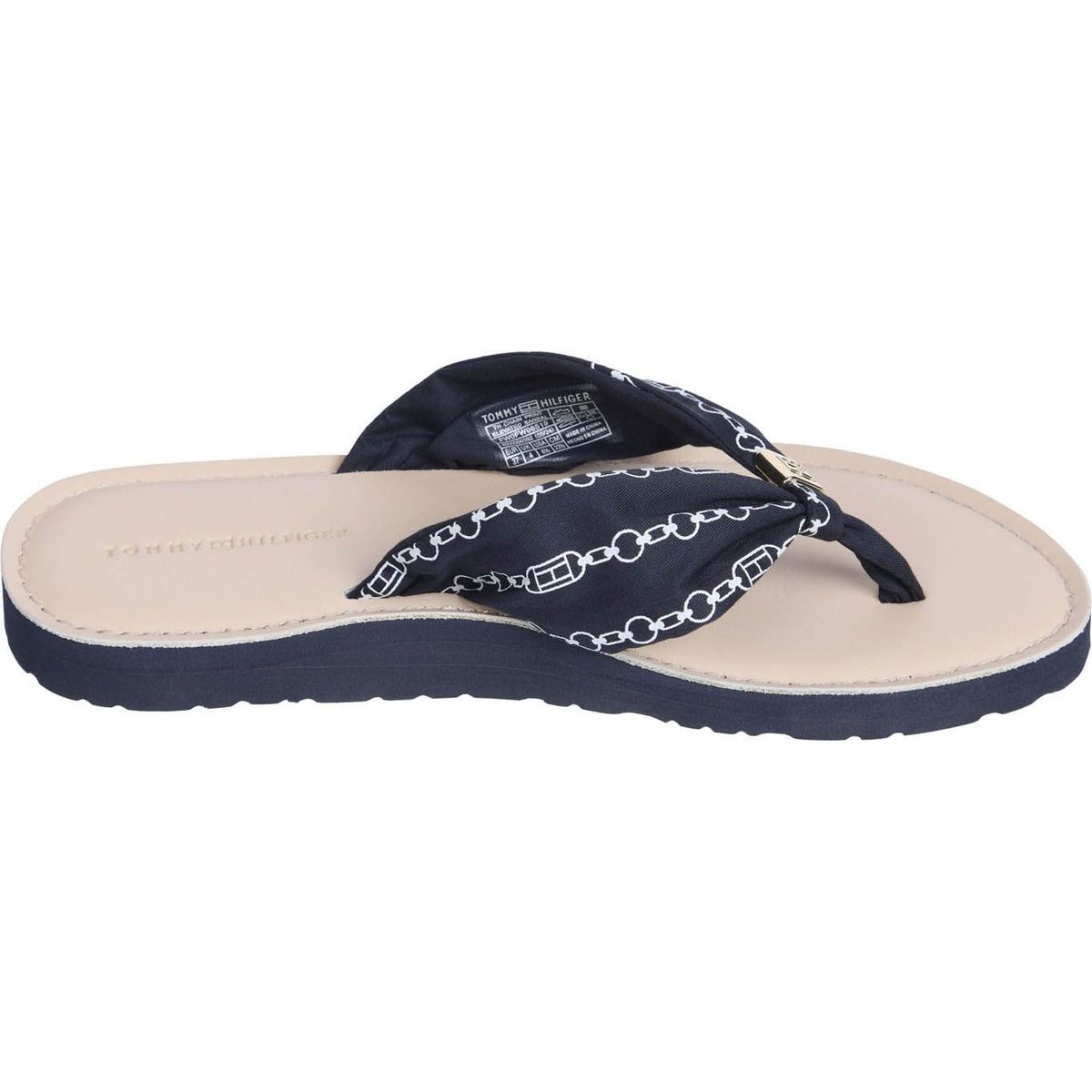TOMMY HILFIGER - Sandalias azul elevadas con logo Tommy Hilfiger