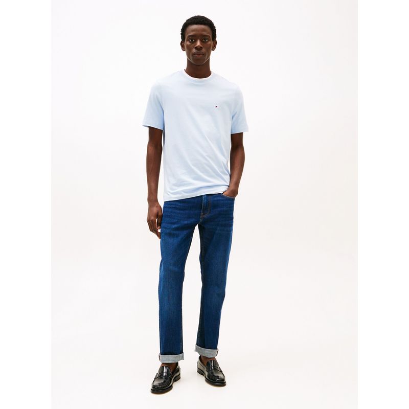 TOMMY HILFIGER - Camiseta celeste de cuello redondo Tommy Hilfiger