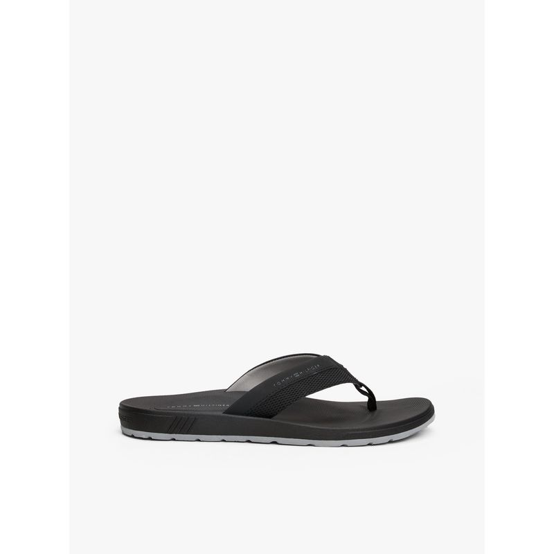 TOMMY HILFIGER - Sandalias negro con logo en tiras texturizadas Tommy Hilfiger