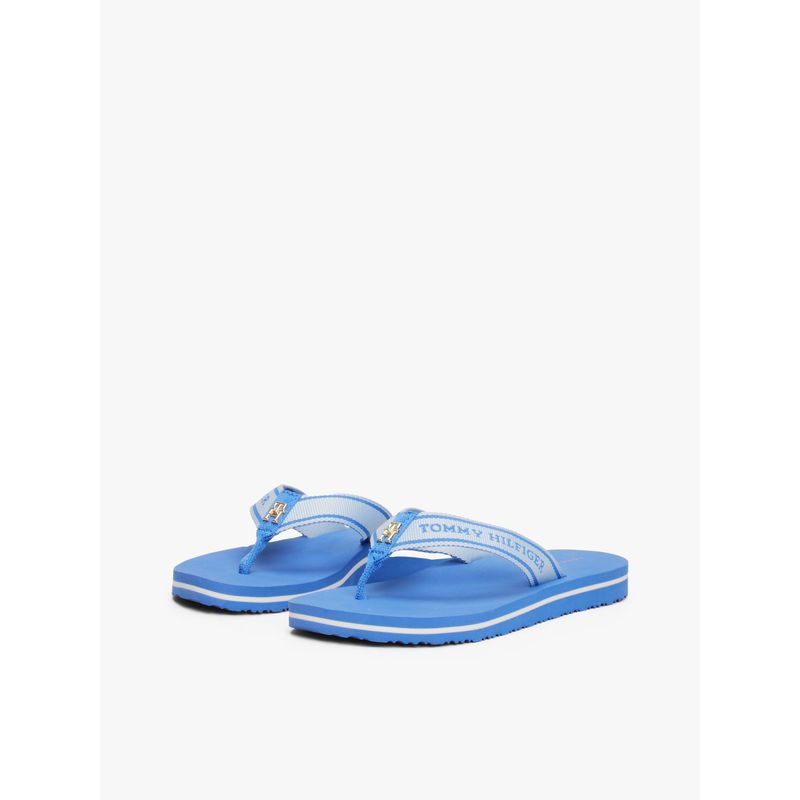 TOMMY HILFIGER - Sandalias azul con inscripción tonal en tiras Tommy Hilfiger